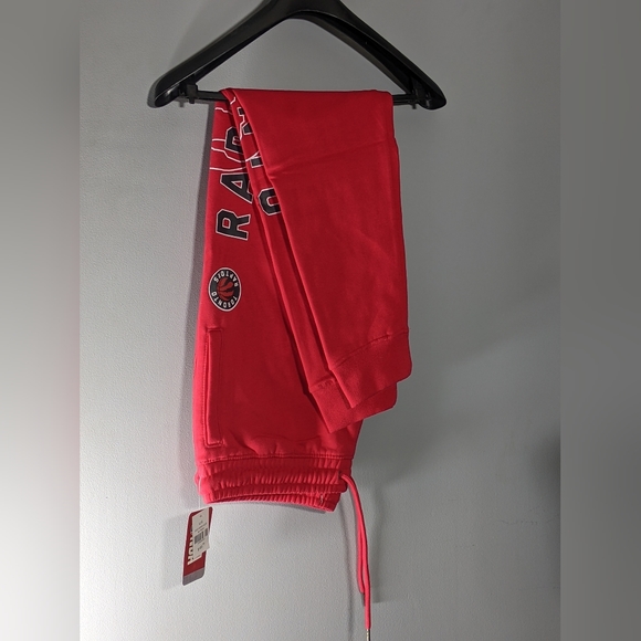 NEW Toronto Raptors Mens NBA Graphic Jogging Pant - red Large - Picture 2 of 3